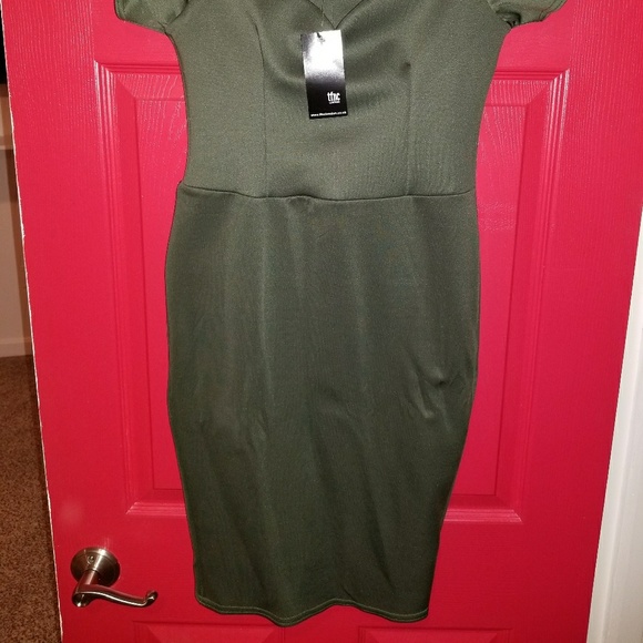 Olive green dress - Picture 2 of 3